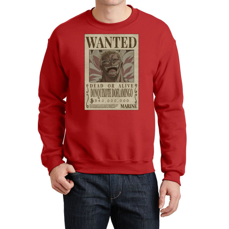 Doflamingo Wanted Poster Crewneck Sweatshirt | Artistshot