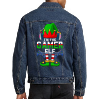 Merry Xmas Video Gamer Elf Matching Family Christm Men Denim Jacket | Artistshot