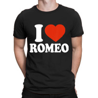 I Love Romeo, I Heart Romeo, Red Heart Valentine T T-shirt | Artistshot