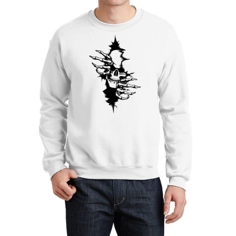 Skull In The Wall File 2 Crewneck Sweatshirt by alchaobpsr | Artistshot