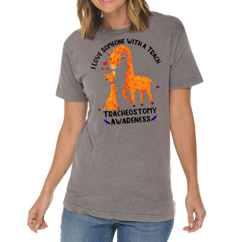 I Love Someone With A Trach Tracheostomy Awareness Vintage T-shirt | Artistshot