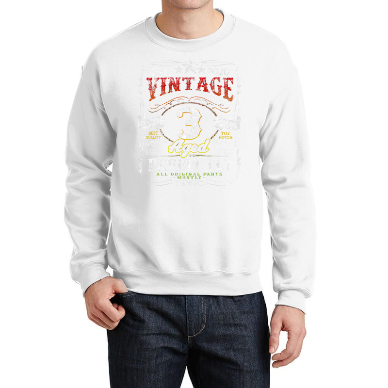 Vintage 2020 Limited Edition 3 Year Old 3rd Birthd Crewneck Sweatshirt by catricegar | Artistshot