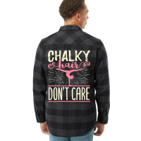 Chalky Hair Don't Care T Shirt Gymnastics Gymnast Flannel Shirt | Artistshot