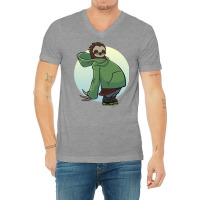 Sloth Roller Blade Skating V-neck Tee | Artistshot