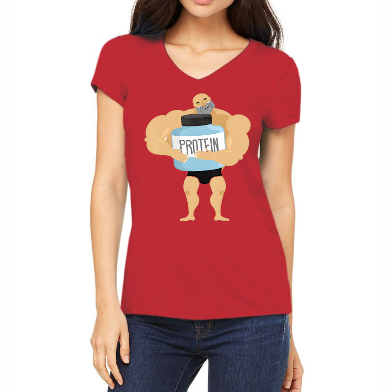 I Love Protein T Shirt Women's V-Neck T-Shirt by kranendon | Artistshot