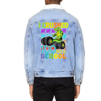 Mens Funny And Cute Alligator Monster Truck 100 Da Unisex Sherpa-lined Denim Jacket | Artistshot