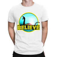 Believe Sea Monsters Ocean Plesiosaur Dinosaur Nes T-shirt | Artistshot