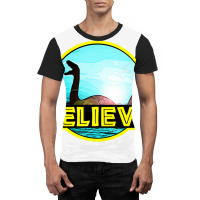 Believe Sea Monsters Ocean Plesiosaur Dinosaur Nes Graphic T-shirt | Artistshot