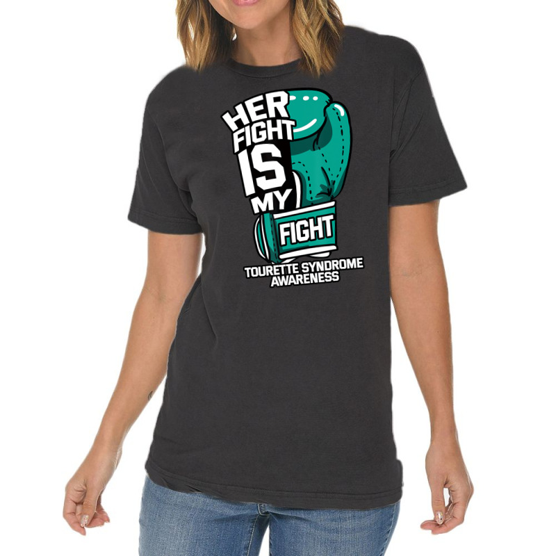 Her Fight Is My Fight Tourette Syndrome Teal Copro Vintage T-shirt | Artistshot