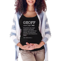 Geoff Funny Adult Men First Name Definition Person Maternity Scoop Neck T-shirt | Artistshot