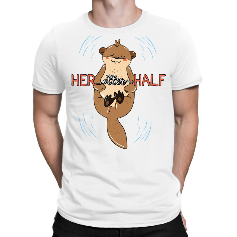 Her Otter Half Musteline Mammal Mustelid Couple An T-shirt | Artistshot