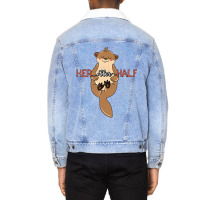 Her Otter Half Musteline Mammal Mustelid Couple An Unisex Sherpa-lined Denim Jacket | Artistshot