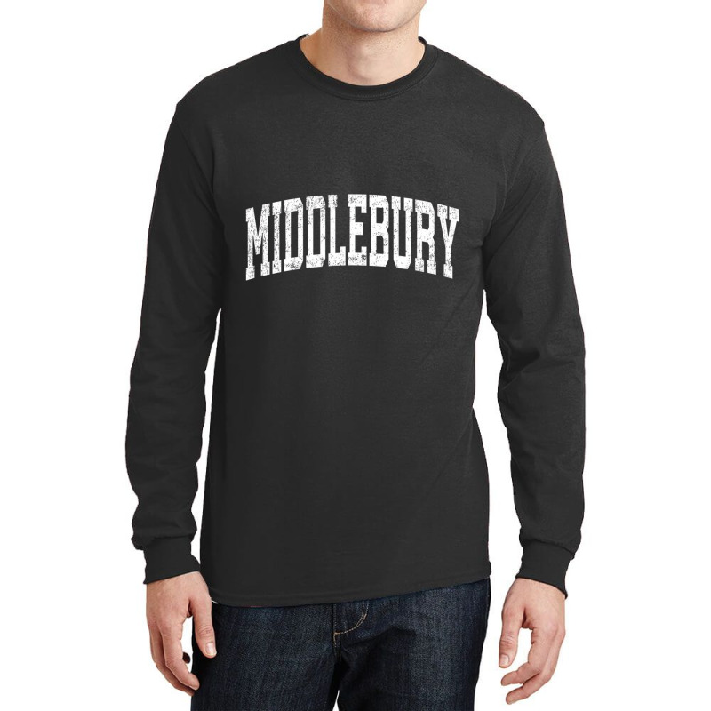 Middlebury Connecticut Ct Vintage Athletic Sports Long Sleeve Shirts | Artistshot