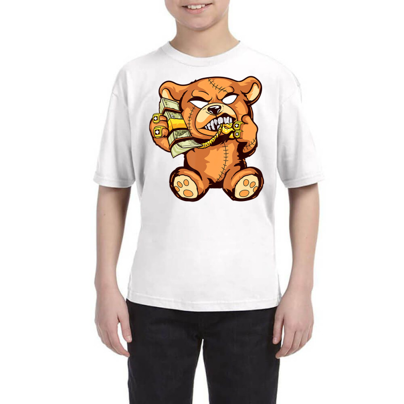 Money Calling Hip Hop Teddy Bear Gangster Rap Drip Youth Tee | Artistshot