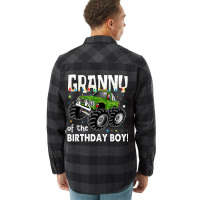 Granny Of The Birthday Boy Monster Truck Birthday Flannel Shirt | Artistshot