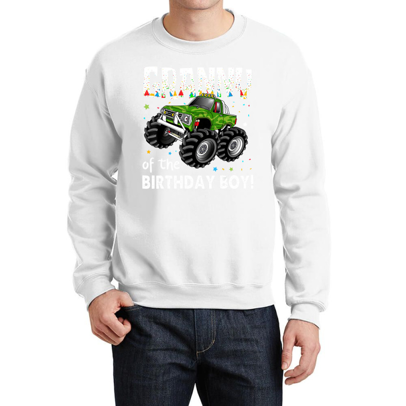 Granny Of The Birthday Boy Monster Truck Birthday Crewneck Sweatshirt | Artistshot