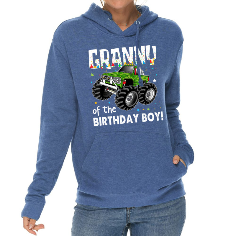 Granny Of The Birthday Boy Monster Truck Birthday Lightweight Hoodie | Artistshot