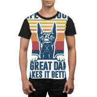 Great Dane Gifts For Women Men Great Dane Dog Dad Graphic T-shirt | Artistshot