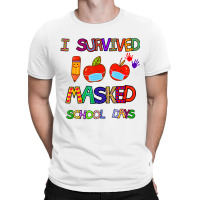 I Survived 100 Masked School Days Student Teacher T-shirt | Artistshot