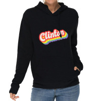 Clinton Pride Month Lgbtq Rainbow Flag Name Person Lightweight Hoodie | Artistshot