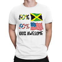 Kids 50% American 50% Jamaican 100% Awesome Boy Gi T-shirt | Artistshot