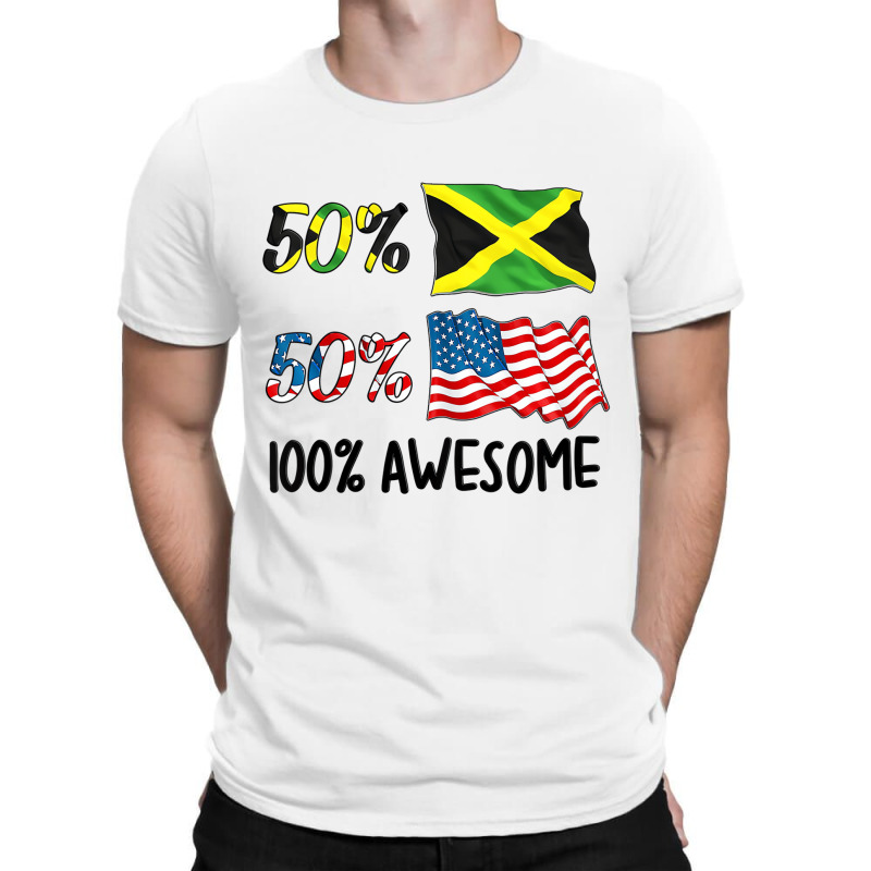 Kids 50% American 50% Jamaican 100% Awesome Boy Gi T-shirt | Artistshot