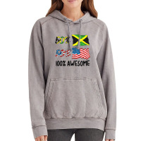 Kids 50% American 50% Jamaican 100% Awesome Boy Gi Vintage Hoodie | Artistshot