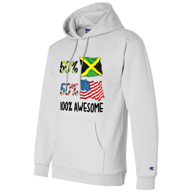 Kids 50% American 50% Jamaican 100% Awesome Boy Gi Champion Hoodie | Artistshot