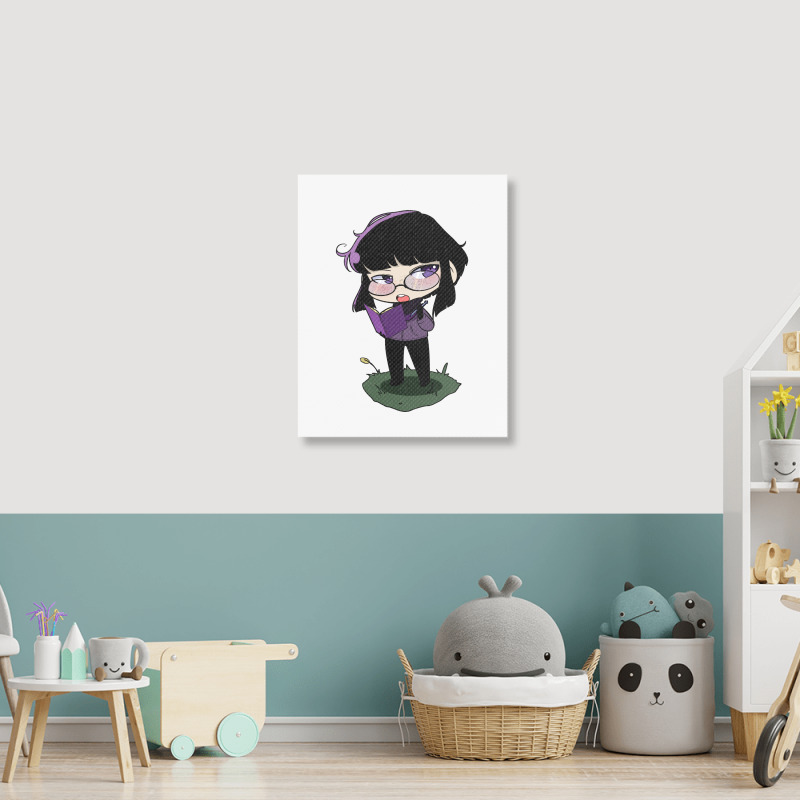 Girl Chibi Cute Portrait Canvas Print | Artistshot