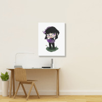 Girl Chibi Cute Portrait Canvas Print | Artistshot