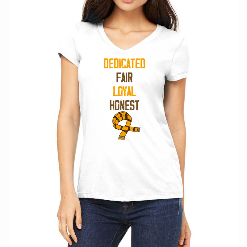 Dedicated Fair Loyal Honest Scarf 2 41 Women's V-Neck T-Shirt by davoltemmsk | Artistshot