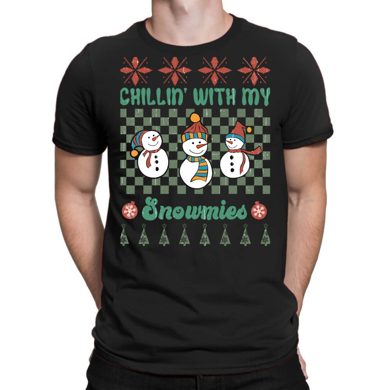 Chillin' With My Snowmies T-Shirt by sekelneald | Artistshot