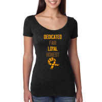 Dedicated Fair Loyal Honest Scarf 2 7 Women's Triblend Scoop T-shirt | Artistshot