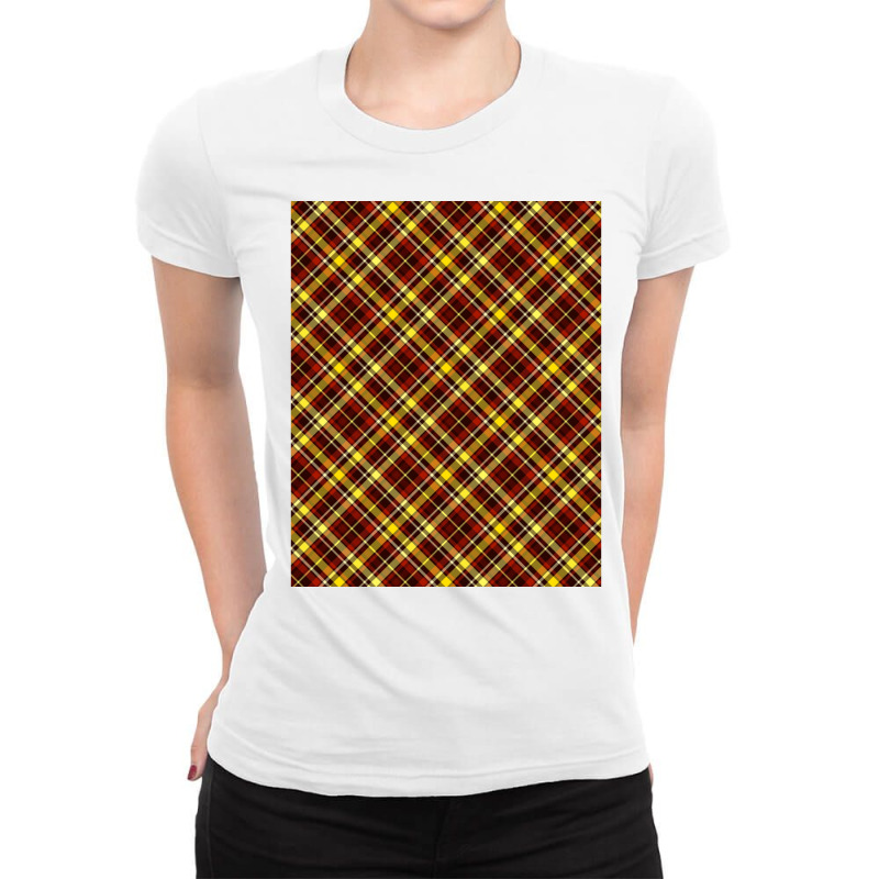 Chivalrous Plaid Pattern  1 Ladies Fitted T-Shirt by sekelneald | Artistshot