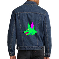 Neon Rabid Zombie Dog Men Denim Jacket | Artistshot