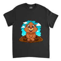 Kids Groundhog Day Boy Girl Cute Marmota Woodchuck Classic T-shirt | Artistshot