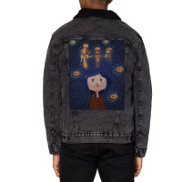 Movie Kids Art Coraline Unisex Sherpa-lined Denim Jacket | Artistshot