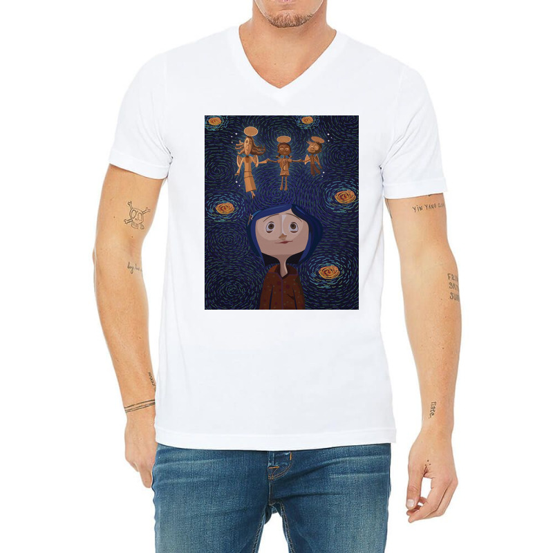 Movie Kids Art Coraline V-neck Tee | Artistshot