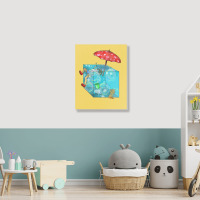 On Vacation With A Gelatinous Cube For Dungeons An Portrait Canvas Print | Artistshot