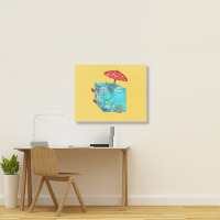 On Vacation With A Gelatinous Cube For Dungeons An Landscape Canvas Print | Artistshot