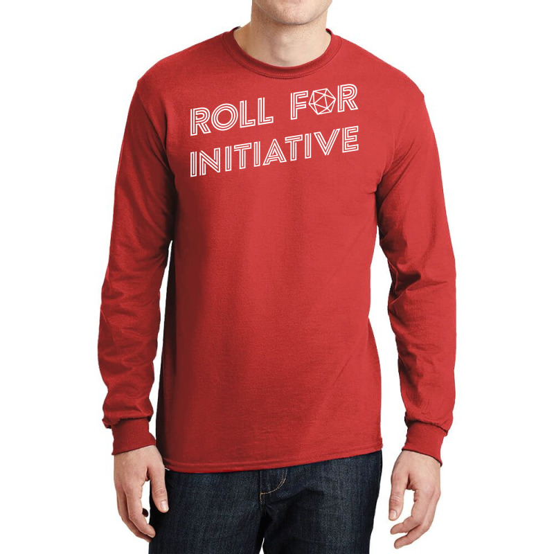 Roll For Initiative Retro D20 Dice Tabletop Rpg Ad Long Sleeve Shirts by winkleslifkos | Artistshot