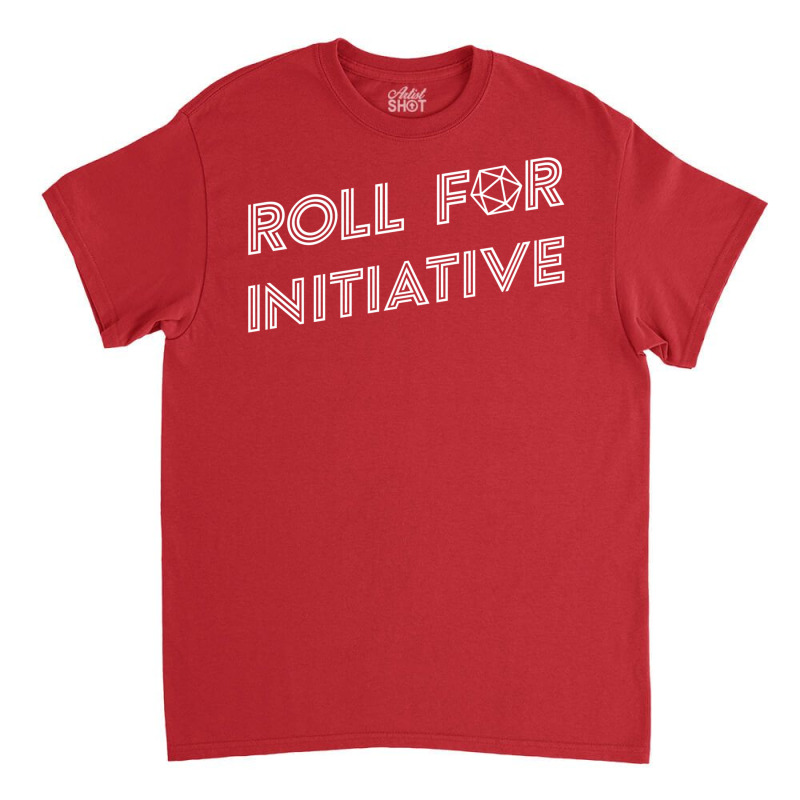 Roll For Initiative Retro D20 Dice Tabletop Rpg Ad Classic T-shirt by winkleslifkos | Artistshot