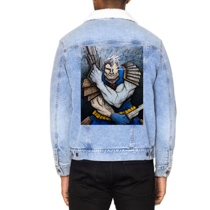 Cable Of The New Mutants Unisex Sherpa-Lined Denim Jacket by moalimbano3 | Artistshot