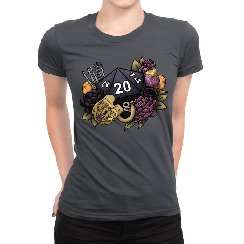 Rogue Class D20 Series 2   Tabletop Gaming Dice Ladies Fitted T-shirt | Artistshot