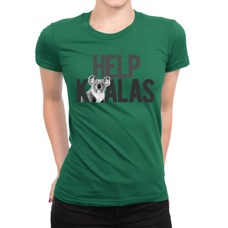 Help Koalas Ladies Fitted T-Shirt by xutas | Artistshot