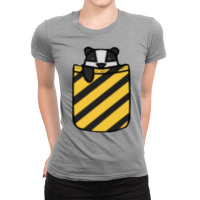 Badger In Pocket Ladies Fitted T-shirt | Artistshot