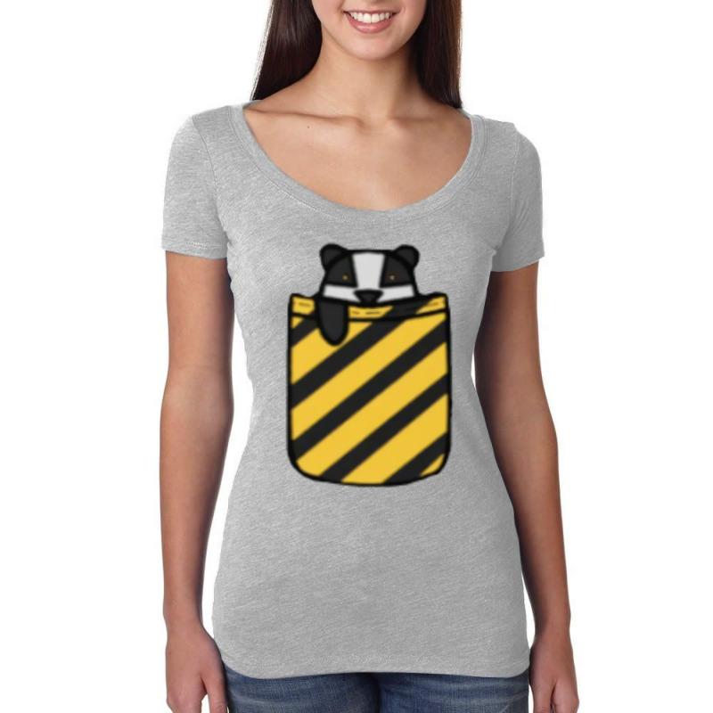 Badger In Pocket Women's Triblend Scoop T-shirt by geelstrifeo | Artistshot