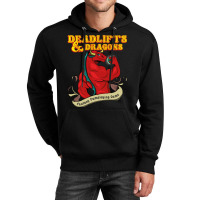 Workout Gain Funny Quote Deadlifts And Dragons Dnd Unisex Hoodie | Artistshot