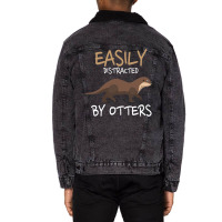 Easily Distracted Unisex Sherpa-lined Denim Jacket | Artistshot