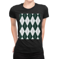 Green And Grey Diamonds Ladies Fitted T-shirt | Artistshot